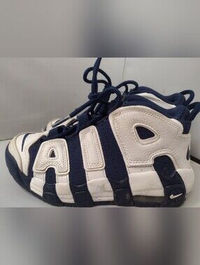 Nike Air Uptempo White Navy Youth 2Y Olympic Basketball Sneskers Pippen DD